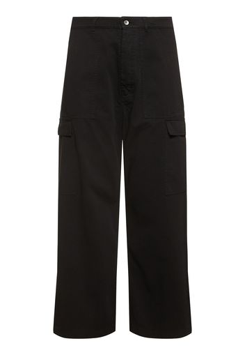 Pantaloni Cargo In Twill Di Cotone