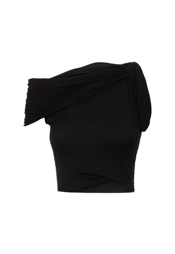 Sienna Twist-shoulder Crop Top