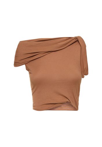 Sienna Twist-shoulder Crop Top