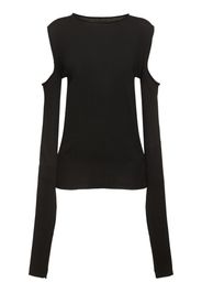 Top A Maniche Lunghe In Maglia Di Lana Con Cutouts