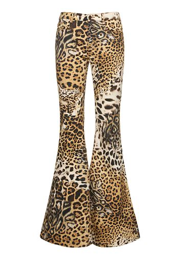 Pantaloni Svasati Vita Media Leopard