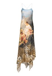 Printed Silk Long Dress