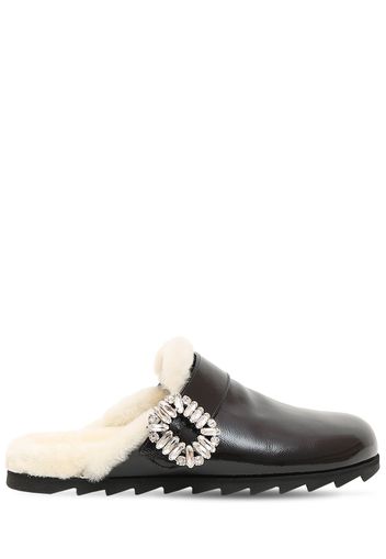 Mules Slidy Viv In Pelle E Shearling 20mm