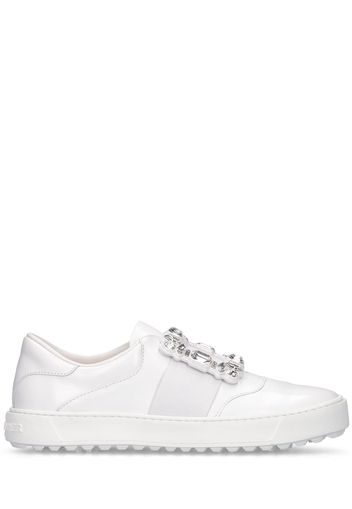 Sneakers Very Vivier In Pelle / Strass 10mm