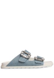 Mules Slidy Viv In Denim 20mm