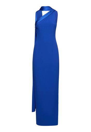 One-shoulder Satin Crepe Gown