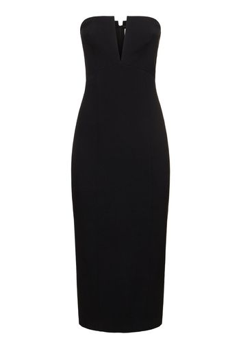 Vestito Midi In Lana E Seta Stretch