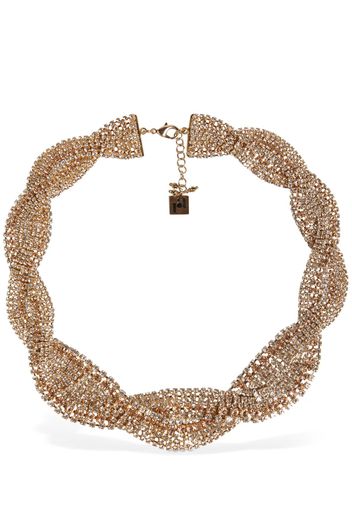 Chevron Crystal Collar Necklace
