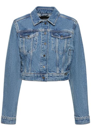 Giacca Oversize In Denim Di Cotone