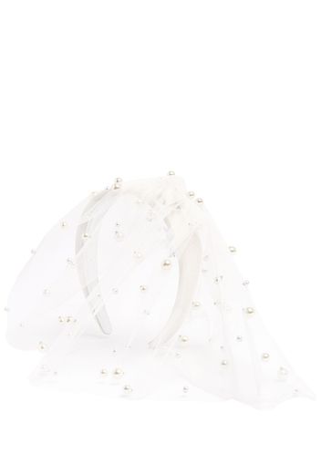 Headband Veil W/ Imitation Pearls