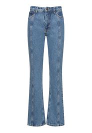 Jeans Dritti In Denim Di Cotone