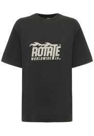 T-shirt Enzyme In Cotone Con Logo