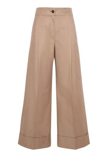 Pantaloni Larghi Abba I Twill Con Pinces