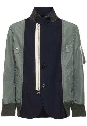 Wool Blend Twill Jacket