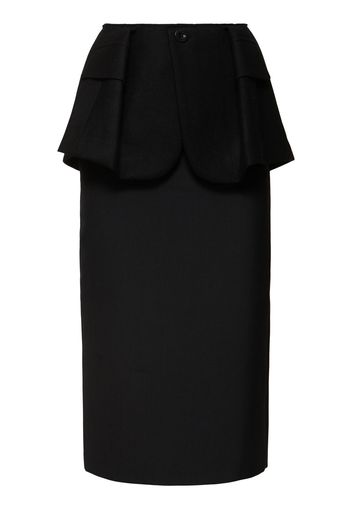 Suiting & Wool Melton Midi Skirt