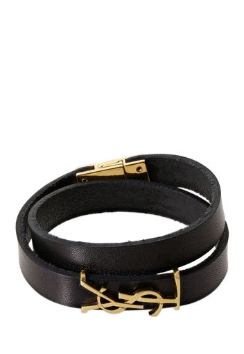 Bracciale Doppio Giro “ysl Opyum” In Pelle