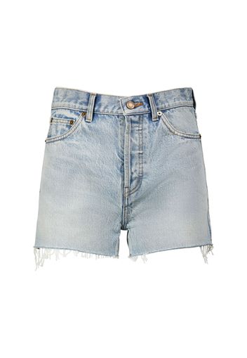 Shorts Slim Fit In Denim Di Cotone