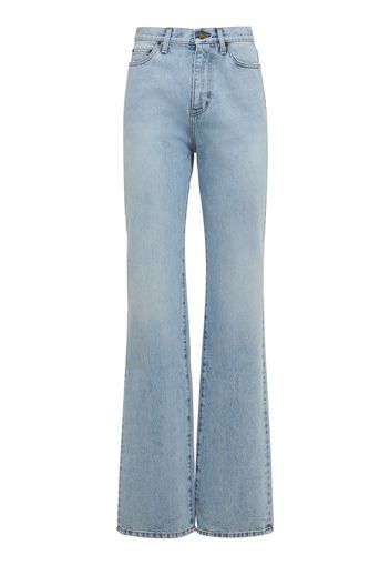 Jeans Dritti In Denim Di Cotone