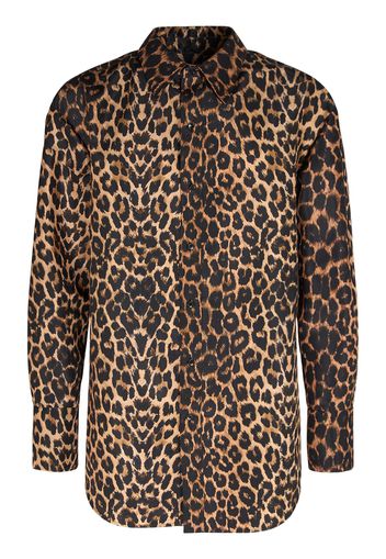 Camicia In Seta Leopard