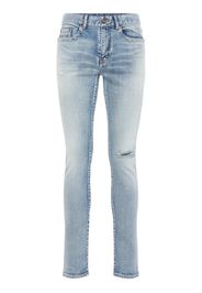 Jeans Skinny Vita Bassa In Denim Di Cotone 15cm