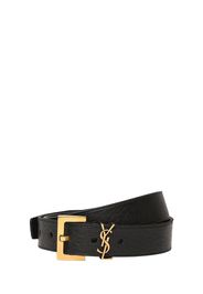 30mm Cassandre Leather Buckle Belt