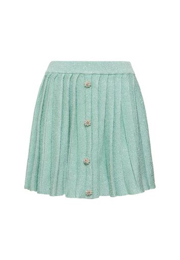 Pleated Knit Skirt