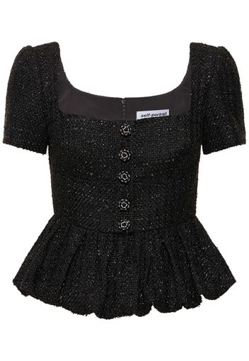 Top Bouclé Con Peplum