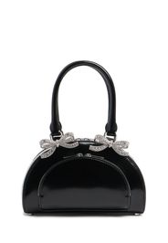 Mini Leather Curved Top Handle Bag