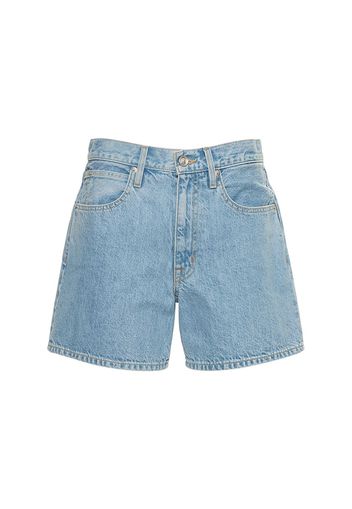 Shorts Walker In Denim Di Cotone