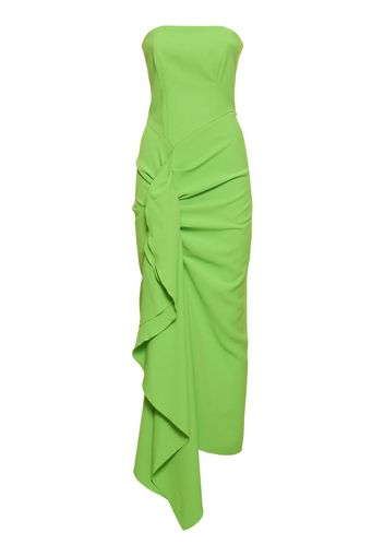 Thalia Woven Crepe Strapless Midi Dress