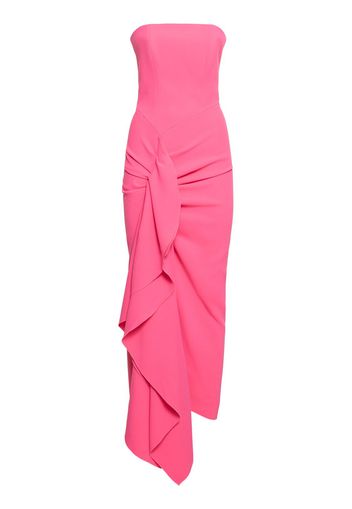 Thalia Woven Crepe Strapless Midi Dress