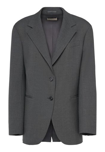 Blazer Monopetto Baffo In Misto Lana