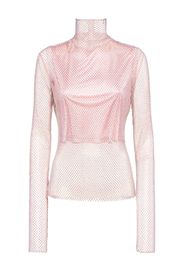 Top Valdai In Mesh Con Cristalli