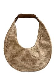 Moon Raffia Tote Bag