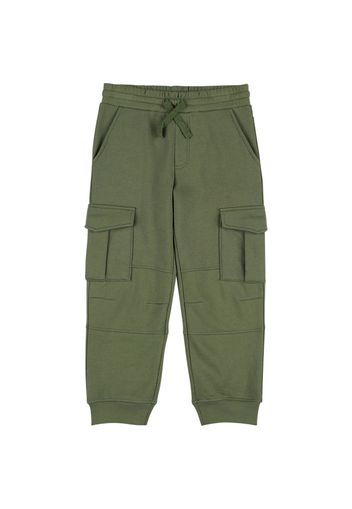 Pantaloni Cargo In Felpa Di Cotone Organico