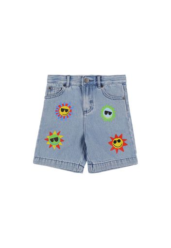 Shorts In Denim Di Cotone Organico