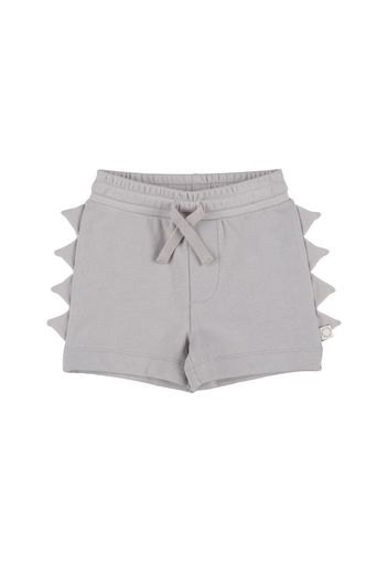 Shorts In Felpa Di Cotone Organico / Applicazioni
