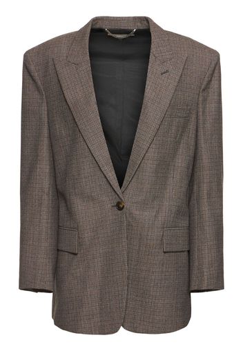 Blazer Oversize Monopetto In Lana