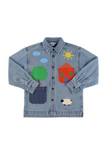 Cotton Denim Shirt W/patches