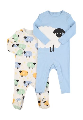 Set Of 2 Organic Cotton Jersey Rompers