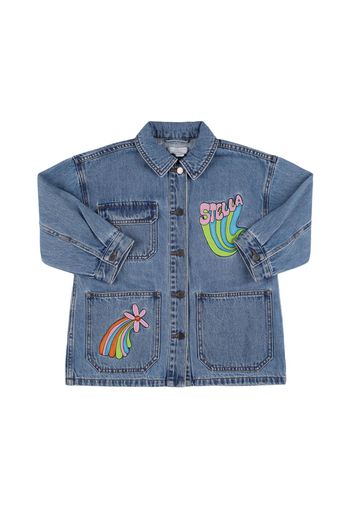 Cotton Denim Oversize Shirt Jacket