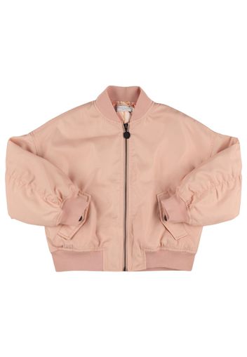 Poly Twill Satin Bomber Jacket