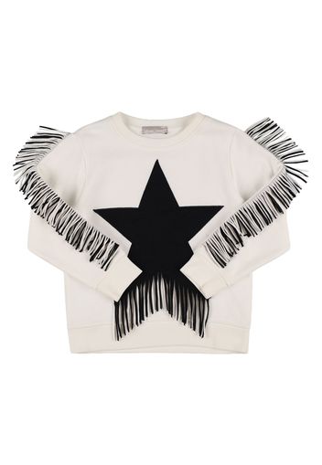 Cotton Sweatshirt W/fringe