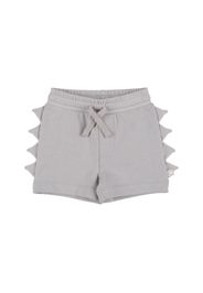 Shorts In Felpa Di Cotone Organico / Applicazioni