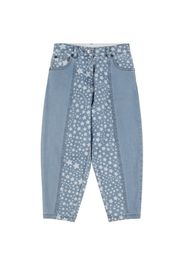 Printed Cotton Denim Pants