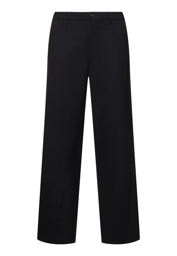 Pantaloni Wide Twist In Misto Lana Gessata