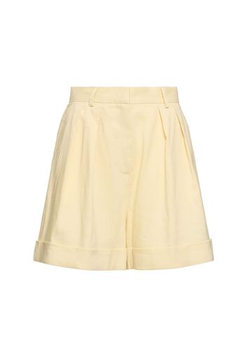 Rina High Waist Linen Blend Shorts