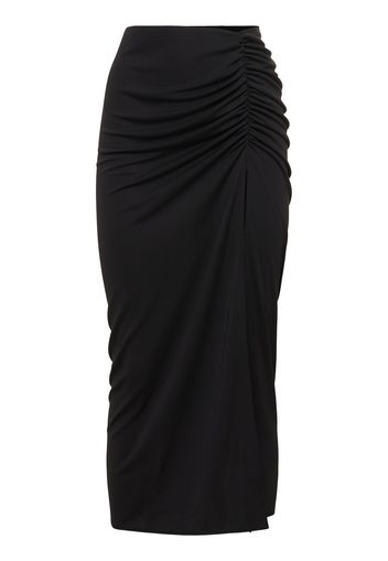 Paige High Slit Jersey Midi Skirt