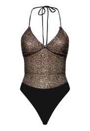 Roxy Halter Neck Mesh Bodysuit