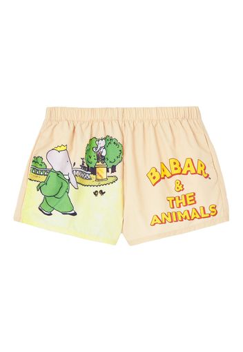 Shorts Mare Elephant In Nylon Stampato